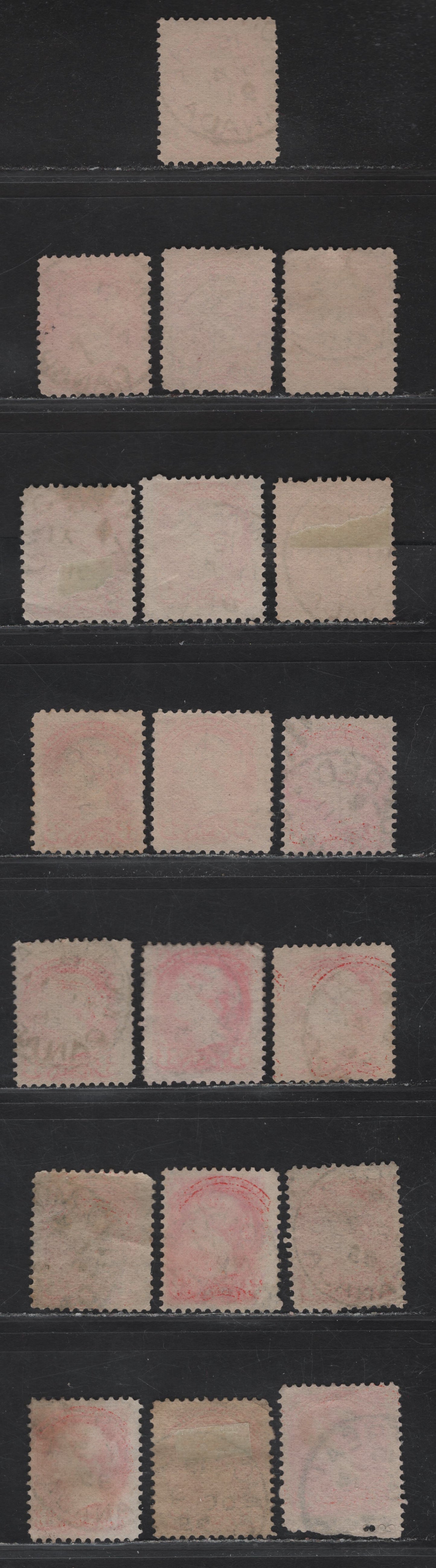 Lot 108 (C) Canada #41 3c Vermillion & Orange Vermillion Queen Victoria, 1888-1897 Small Queen Issue, 19 Fine Used Singles, Montreal & Quebec CDS Cancels From 1894-1896 Dates, Various Shades, Papers & Perfs