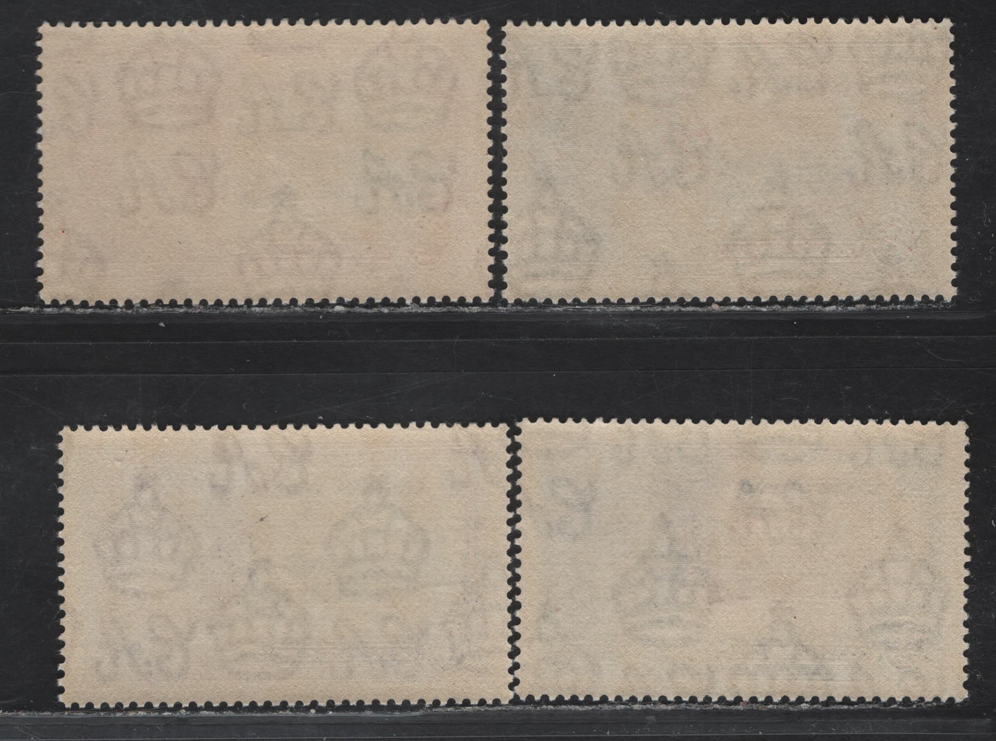 Lot 220 Basutoland SG#11-14 1d - 6d Deep Blue & Carmine - Slate & Purple Windsor Castle, 1935 Silver Jubilee Issue, 4 VFNH Singles, Well Centerend NH Mint Set, Very Slight Gum Glazing On 1d & 6d
