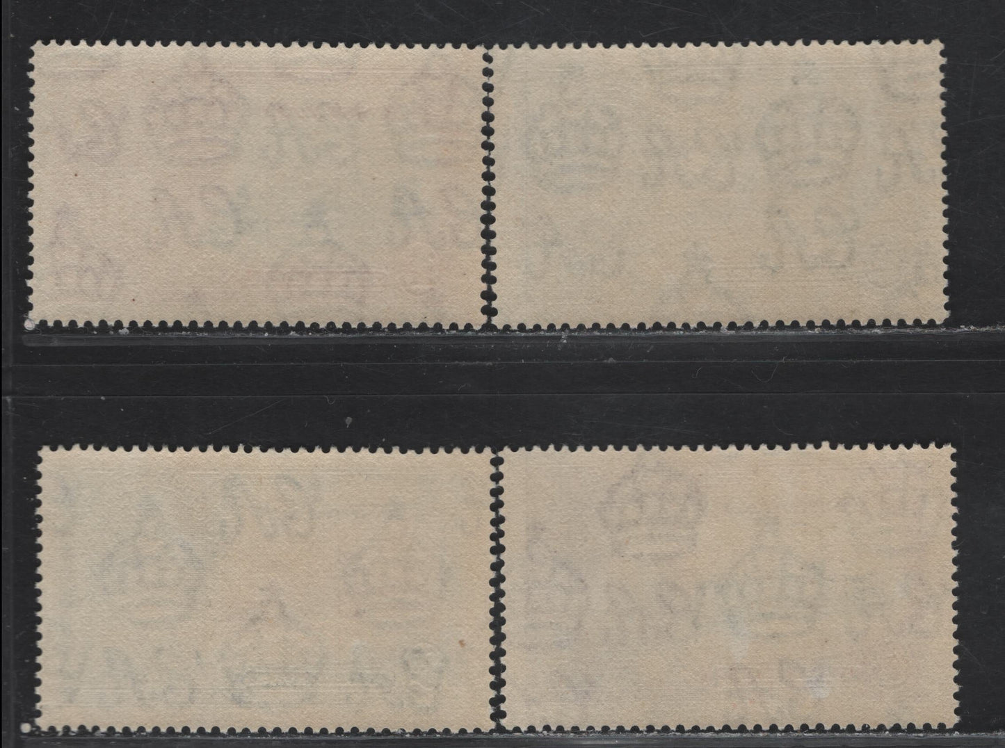 Lot 221 (C) Basutoland SG#11-14 1d - 6d Deep Blue & Carmine - Slate & Purple Windsor Castle, 1935 Silver Jubilee Issue, 4 F/VFNH Singles, .