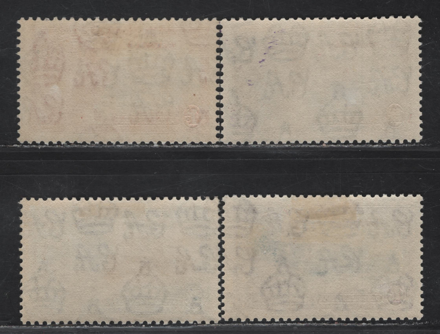 Lot 239 (C) Bermuda SG#94-97 1d - 1/- Deep Gray Blue & Scarlet - Slate & Plum Windsor Castle, 1935 Silver Jubilee Issue, 4 VFOG Singles, Hinged Set