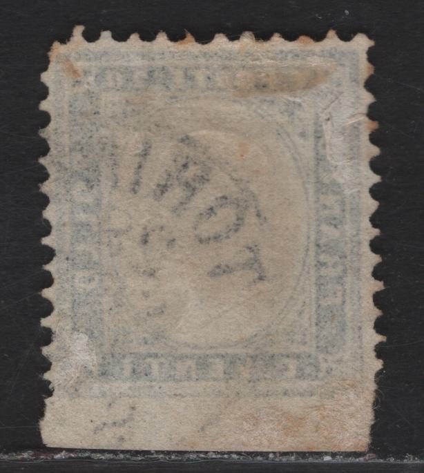 Lot 295 Italy SC#19var 20c - 5l Dark Blue Victor Emmanuel II, 1862 Victor Emmanuel II Issue, A Very Fine Used Single, Comb Perforated 11.5x12, Imperf Bottom Margin, September 28 1862 Torino CDS.