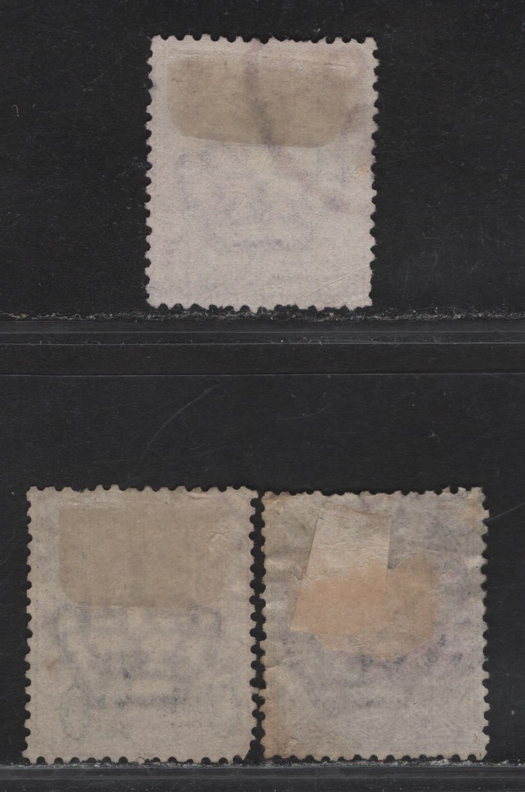 Lot 297 Italy SC#32, 66 60c - 20c on 50c Lilac - Violet Victor Emmanuel II, 1863-1891 King Victor Emmanuel II & Surcharge Issues, 3 VeryGood/Fine Used Singles, Two Different Shades Of #66 Typical Centering, #32 Has Some Internal Creases