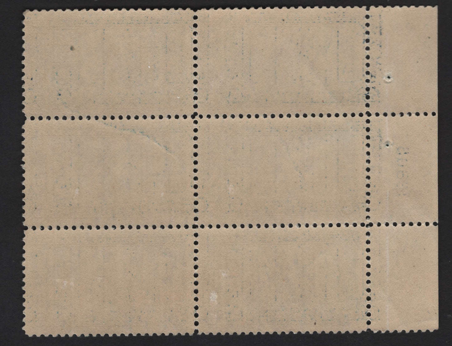 Lot 311 United States SC#619 5c Blue The Minute Man, 1925 Lexington-Concord Issue, A VFOG/NH Left Margin Block Of 6, NH On Top 2 Stamps, Minor Gum Disturbances On Bottom 4