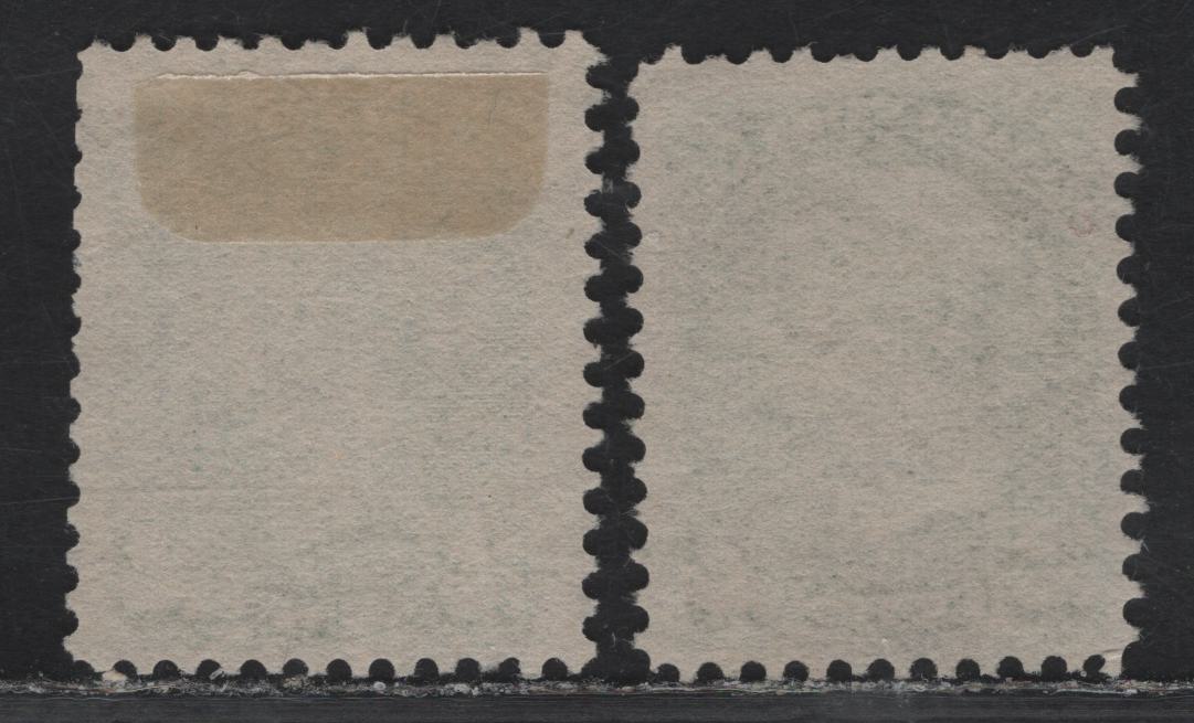 Lot 39 (C) Canada #36i 2c Pale Grass Green Queen Victoria, 1870-1893 Small Queen Issue, 2 Fine/Very Fine Used Singles, Early to Mid Second Ottawa Printings, Paper 2O-E, Perf 12x12.1, Scarcer Shade For This Period.