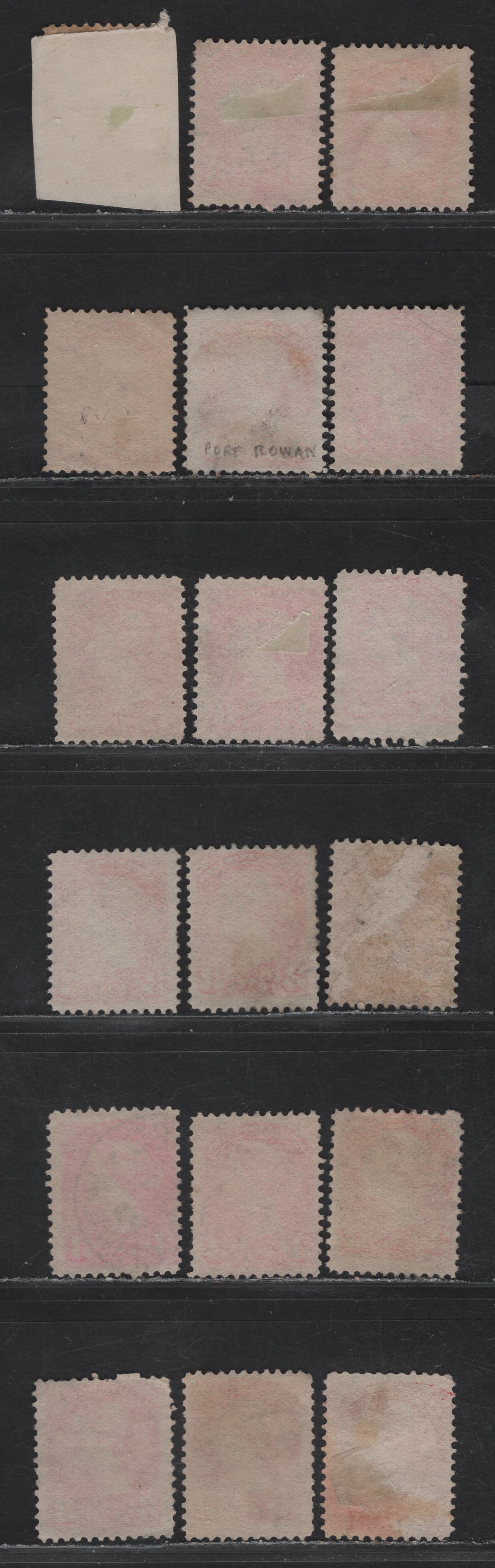 Lot 82 (C) Canada #41 3c Orange Vermillion Queen Victoria, 1888-1897 Small Queen Issue, 17 Fine Used Singles, Early 2nd Ottawa Printings, Different Dates & papers, Nearly All Translucent