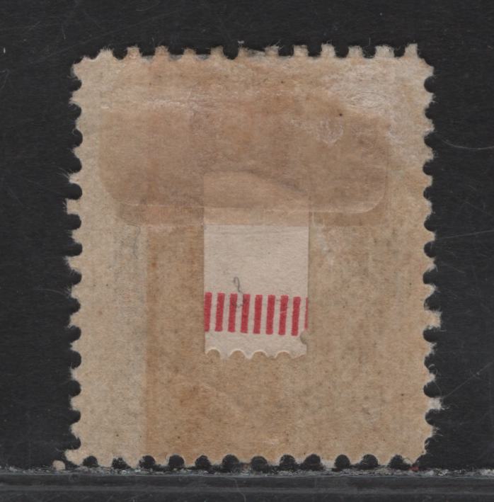 Lot 157 (C) Canada #80 6c Dark Yellow Brown, 1898-1902 Queen Victoria Numeral Issue, A VFOG Single On Paper Type ABN-Y, Perf 11.9x12, Large Margins