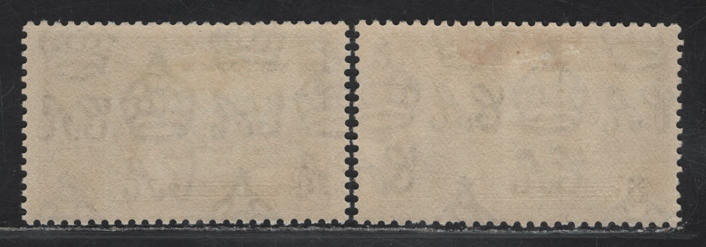 Lot 225 Newfoundland #229 24c Olive Green & Yellowish Olive KGV & Windsor Castle, 1935 Silver Jubilee Issue, 2 F/VFOG Singles