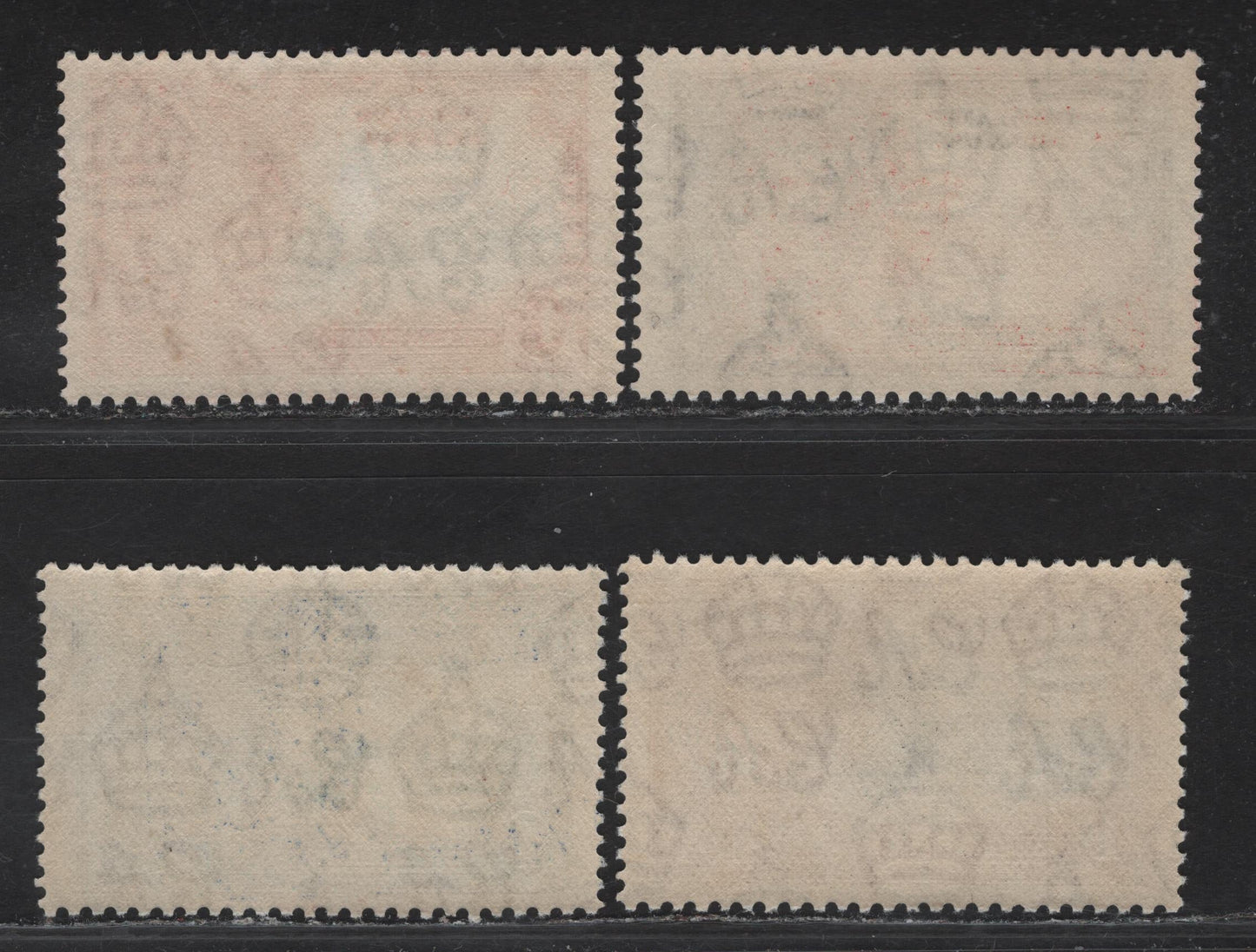 Falkland Islands SG#139-142 1d - 1/- Gray Blue & Scarlet - Slate & Rose Purple KGV & Windsor Castle, 1935 Silver Jubilee Issue, 4 VFNH Singles