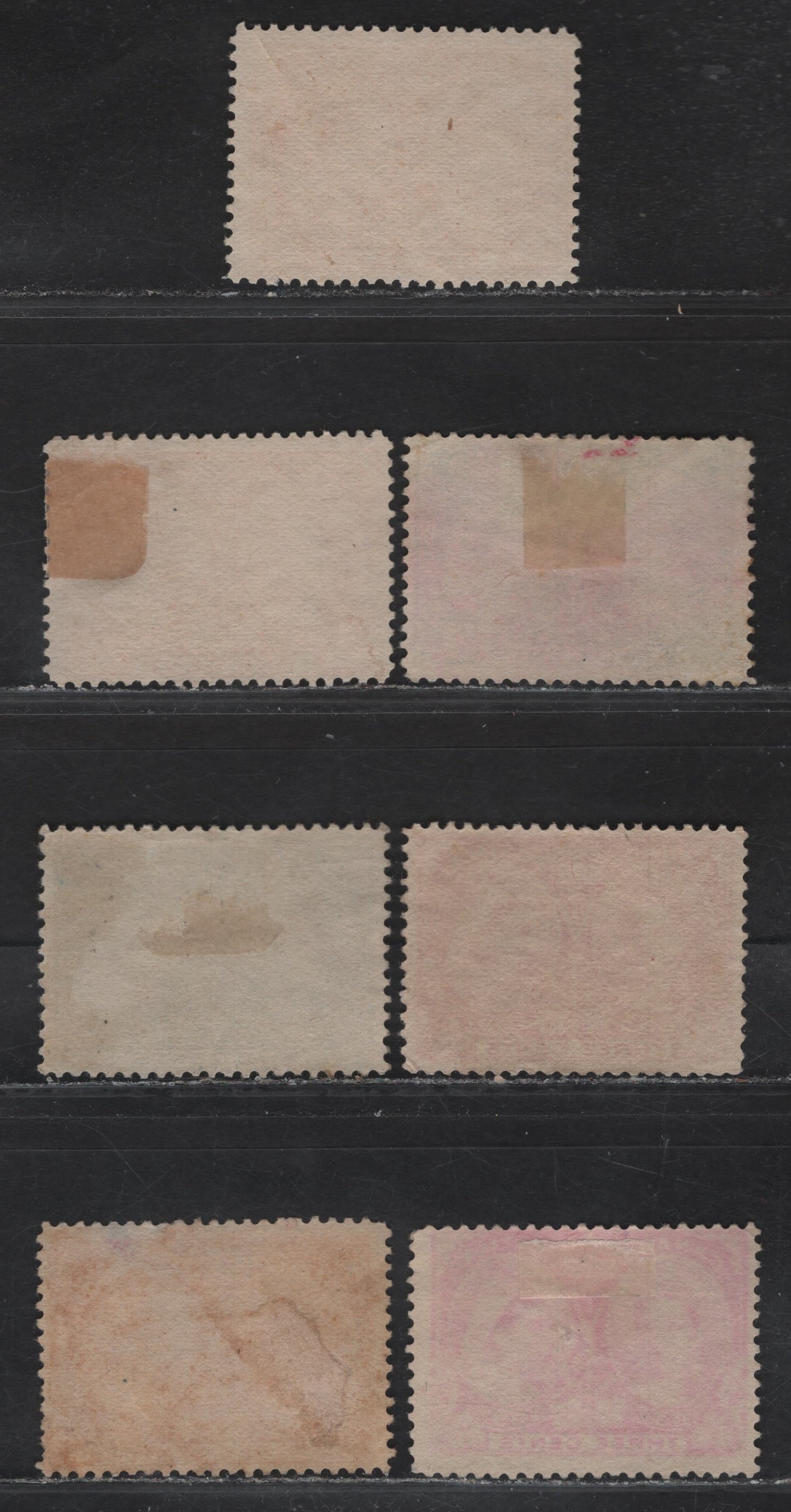 Lot 66 Canada #51i, 52, 52i, 53, 53i 1c - 3c Yellow Orange - Pale Rose Queen Victoria, 1897 Diamond Jubilee Issue, 7 Fine Unused Singles, Papers ABN-U & ABN-V, Perfs 12 & 12x11.9
