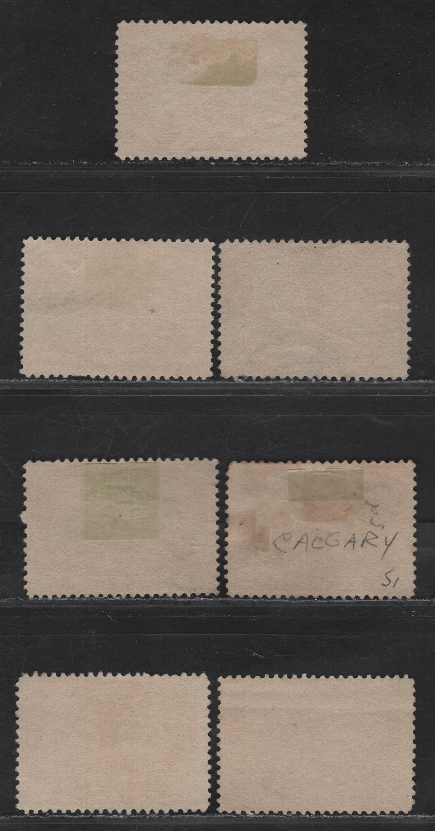 Lot 67 (C) Canada #51 1c Orange - Deep Dull Orange Queen Victoria, 1897 Diamond Jubilee Issue, 7 Fine Used Singles, Paper ABN-U, Perf 12