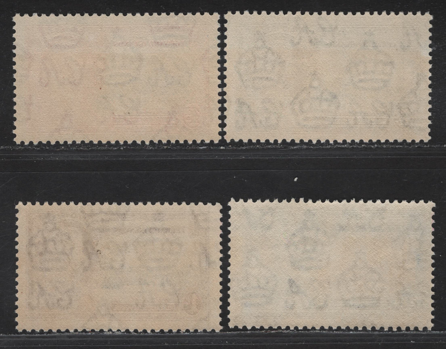 Lot 166 Leeward Islands SG#88-91 1d - 1/- Deep Blue & Scarlet - Slate & Purple KGV & Windsor Castle, 1935 Silver Jubilee Issue, 4 F/VFNH Singles