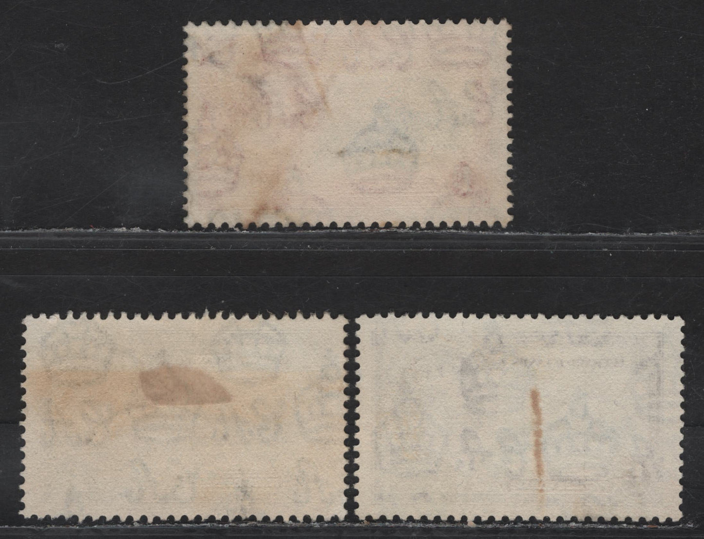 Lot 170 Leeward Islands SG#88-89, 91 1d - 1/- Deep Blue & Scarlet - Slate & Purple KGV & Windsor Castle, 1935 Silver Jubilee Issue, 3 Fine/Very Fine Used Singles