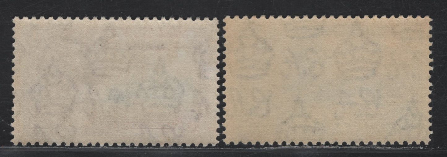 Lot 177 Malta SG#212-213 6d - 1/- Light Blue & Olive Green - Slate & Purple KGV & Windsor Castle, 1935 Silver Jubilee Issue, 2 VFNH Singles