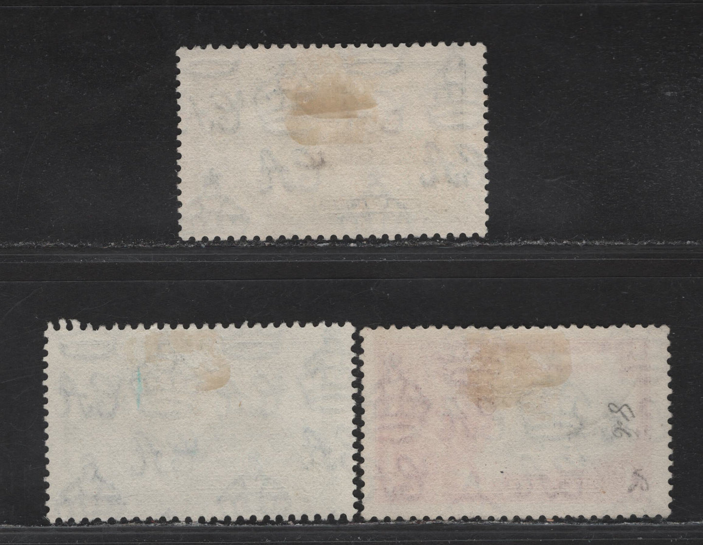 Lot 209 Montserrat SG#94-96 1d - 2.5d Deep Blue & Scarlet - Chestnut & Deep Blue KGV & Windsor Castle, 1935 Silver Jubilee Issue, 2 Very Fine Used Singles