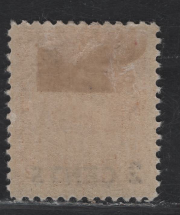 Lot 259 Canada #139 2c on 3c Carmine Red King George V, 1926 Admiral Provisional Issue, A FOG Single, Paper ABN-O, Perf 11.9