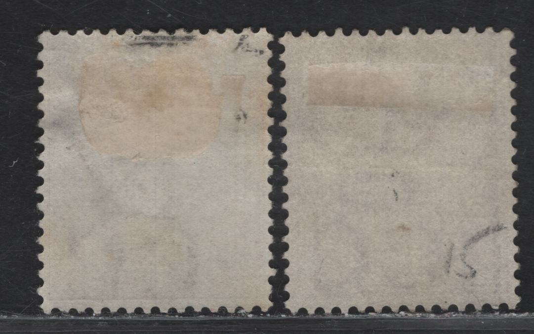 Lot 38 (C) Bermuda SG#7, 19 1/2d - 6d Stone - Dull Mauve Queen Victoria, 1865-1903 Queen Victoria Keyplates, 2 FRG/VFOG Singles, Crown CC Wmk