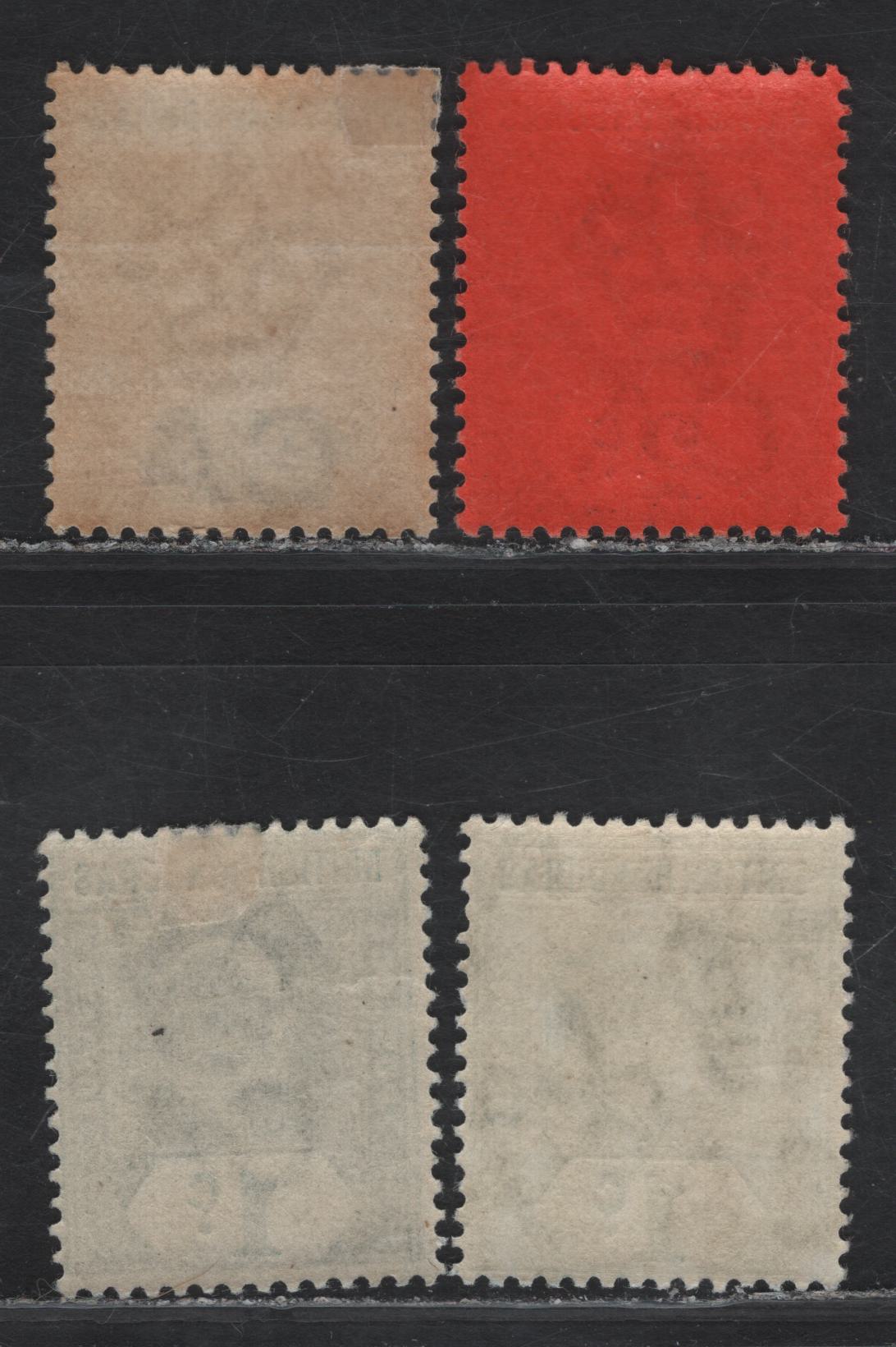 Lot 44 British Honduras SG#60, 80, 81, 84a 24c - 1c Yellow & Blue - Gray Green & Green Queen Victoria - King Edward VII, 1891-1904-1907 Queen Victoria Imperium - King Edward VII Keyplates, 4 F/VFOG Singles