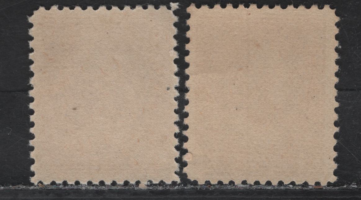 Lot 115 (C) Canada #108 3c Brown & Reddish Dark Brown King George V, 1911-1925 Admiral Issue, 2 FNH Singles, Paper ABN-E, Perfs 12 & 11.9x12