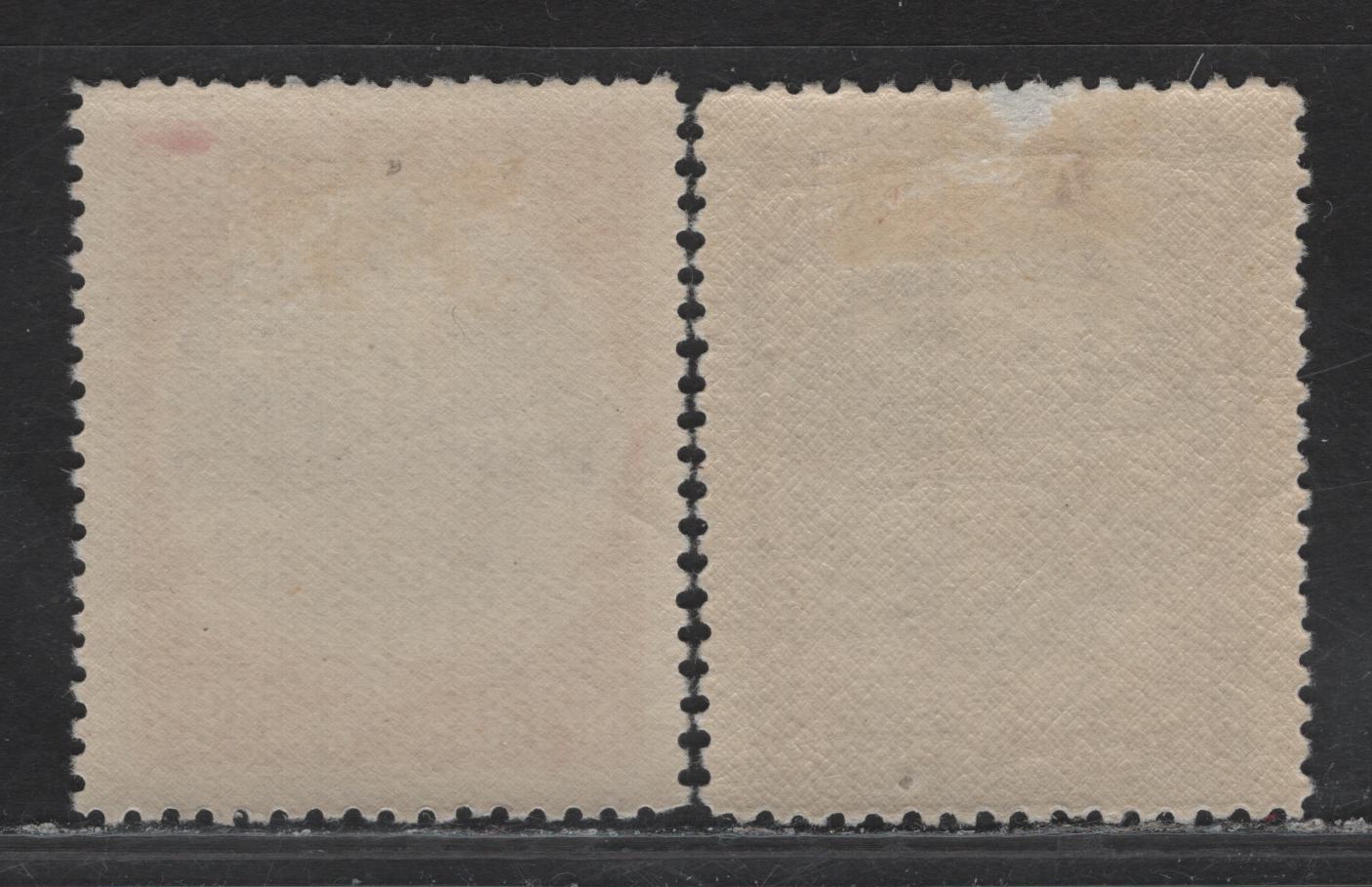 Lot 16 Greece SC#341-343 5d Dark Brown & Black - Lake & Black Admiral de Rigny - Admiral van der Heyden, 1927-1928 Centenary Of the Naval Battle Of Naverino Issue, 3 F/VFOG Singles, Small Thin On Top Margin Of #341