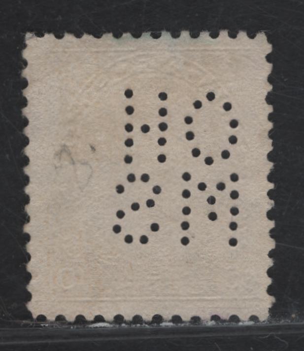 Lot 197 (C) Canada #O8-118 10c Bistre Brown King George V, 1911-1925 Admiral Issue, A Fine Used Single, Dry Printing, Paper ABN-F, Perf 11.9x12, 5Hole OHMS Perfin From Position 1.