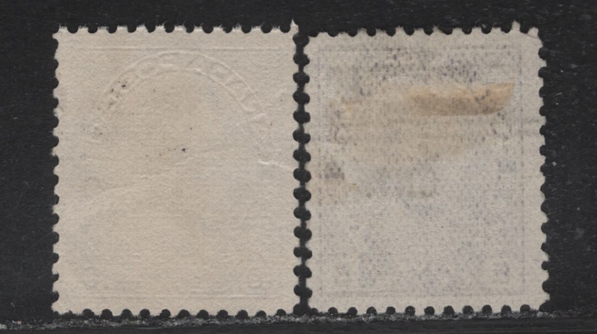 Lot 217 (C) Canada #112axx, 117axx 5c - 10c Dark Rose Lilac - Blue King George V, 1911-1925 Admiral Issue, 2 Fine/Very Fine Precancelled Singles, Toronto Style 7 & 10 Precancels, 5c is On the Thin Experimental Paper (ABN-NNN)