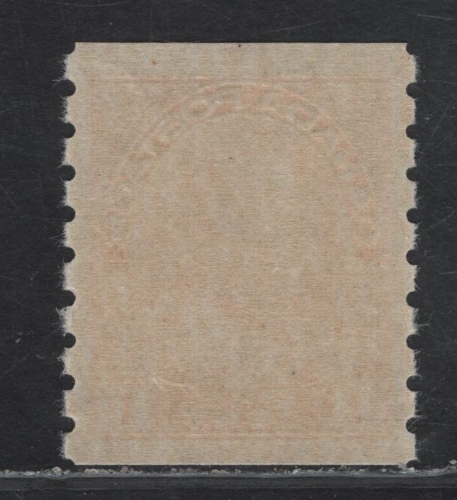Lot 219 (C) Canada #126 1c Bright Orange Yellow King George V, 1911-1925 Admiral Issue, A VFNH Single, Paper ABN-I, Dry Printing, Die 2, Perf 8 Vertical.
