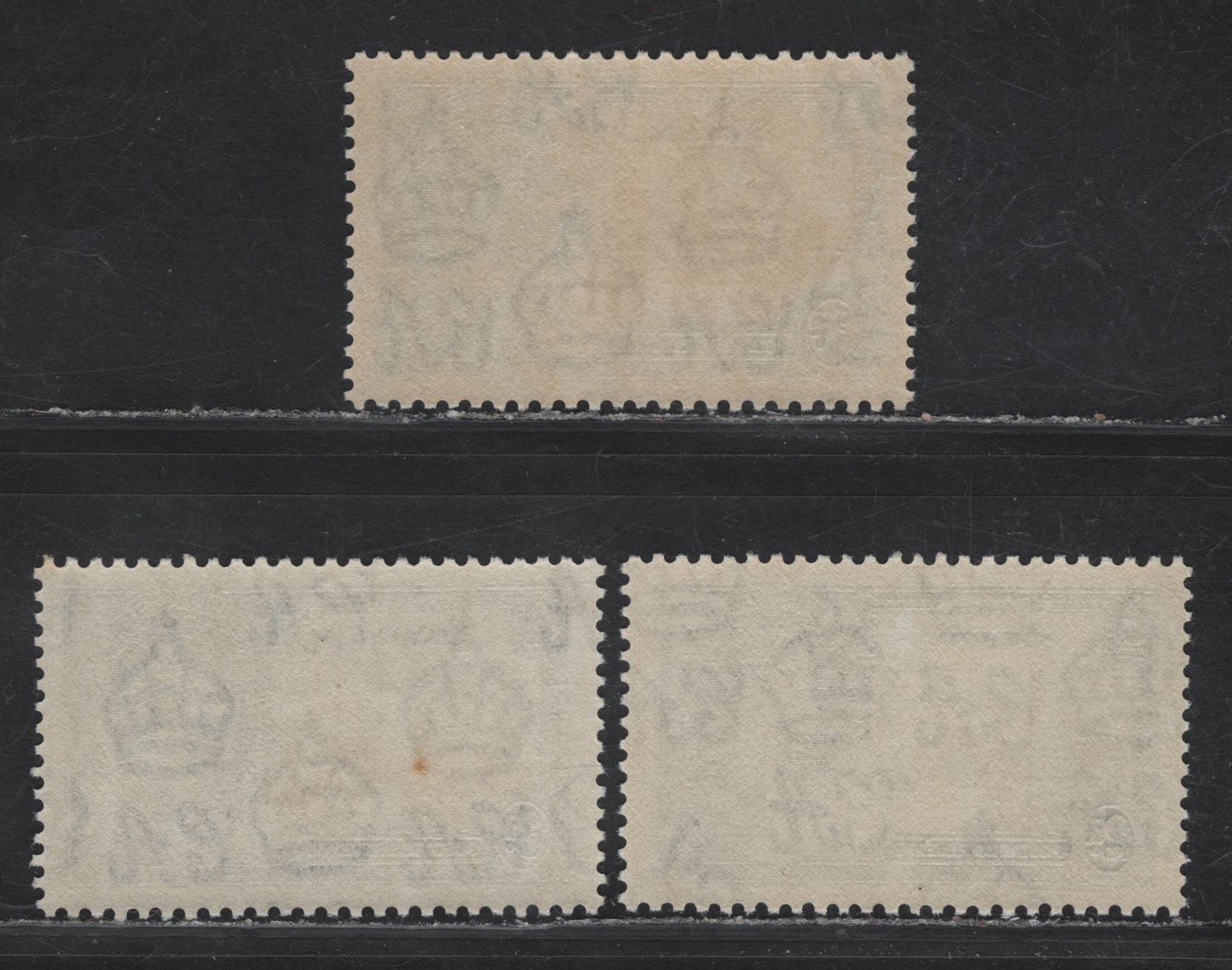 Nigeria SG#31-32 2d - 3d Green & Indigo - Brown & Deep Blue KGV & Windsor Castle, 1935 Silver Jubilee Issue, 3 VFNH Singles, Two Shades of 3d