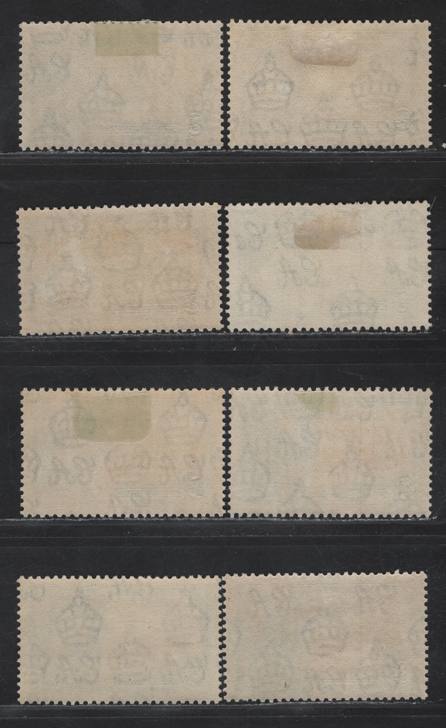 Lot 226 Nigeria SG#31-32 2d - 3d Green & Indigo - Brown & Deep Blue KGV & Windsor Castle, 1935 Silver Jubilee Issue, 8 VFOG Singles, Shade Group, Showing 4 Shades of Each Stamp, Variations That Occue With Each Color.