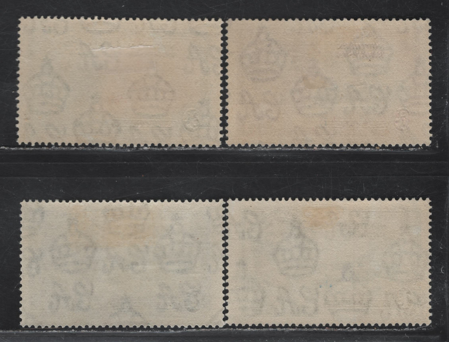 Lot 258 Northern Rhodesia SG#18-21 1d - 6d Light Blue & Olive Green - Slate & Purple KGV & Windsor Castle, 1935 Silver Jubilee Issue, 4 VFOG Singles
