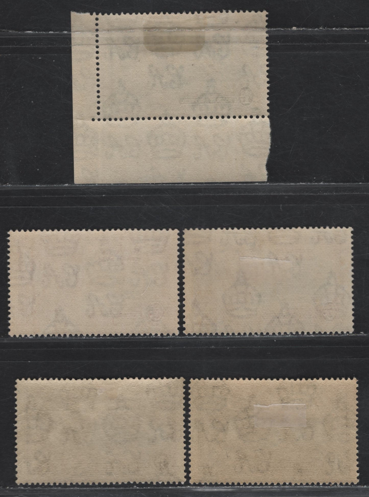 Lot 259 Northern Rhodesia SG#18, 21 1d - 6d Light Blue & Olive Green - Slate & Purple KGV & Windsor Castle, 1935 Silver Jubilee Issue, 5 VFOG Singles, Shade Group, Showing The Subtle Variations In Both The Vignette & Frame Plate Shades