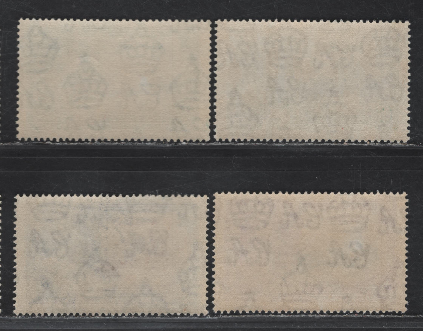 Lot 107 St. Lucia SG#109-112 1/2d - 1/- Black & Green - Slate & Purple KGV & Windsor Castle, 1935 Silver Jubilee Issue, 4 VFNH Singles, Well Centered NH Set