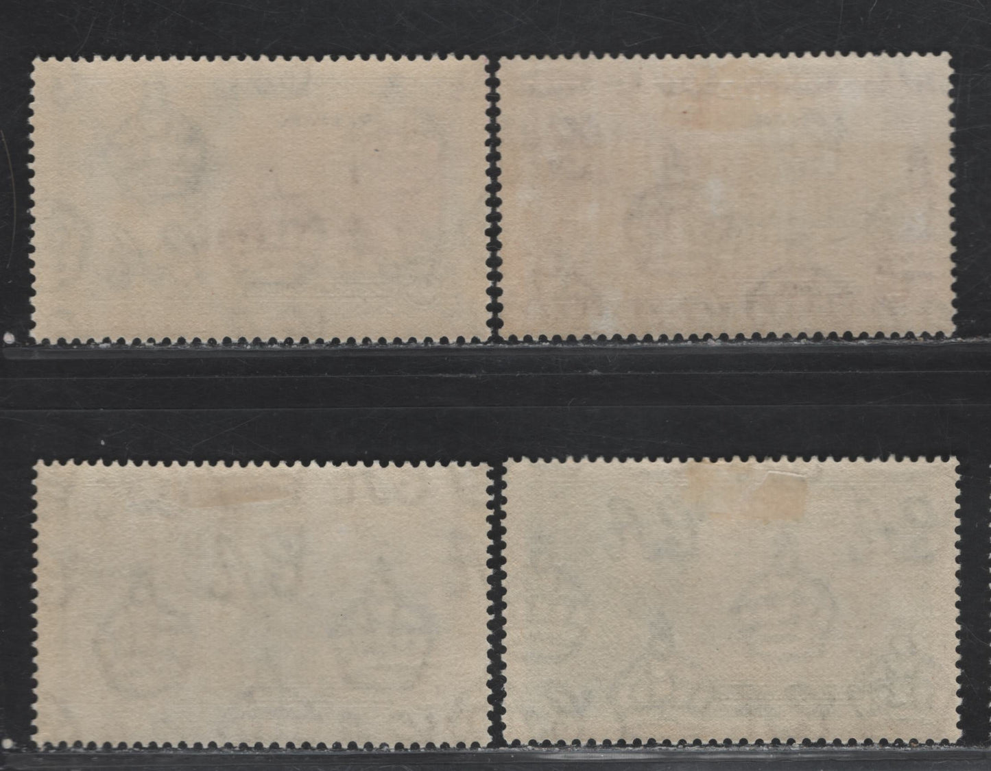 Lot 108 St. Lucia SG#109-112 1/2d - 1/- Black & Green - Slate & Purple KGV & Windsor Castle, 1935 Silver Jubilee Issue, 4 VFOG Singles, Basic Hinged Set