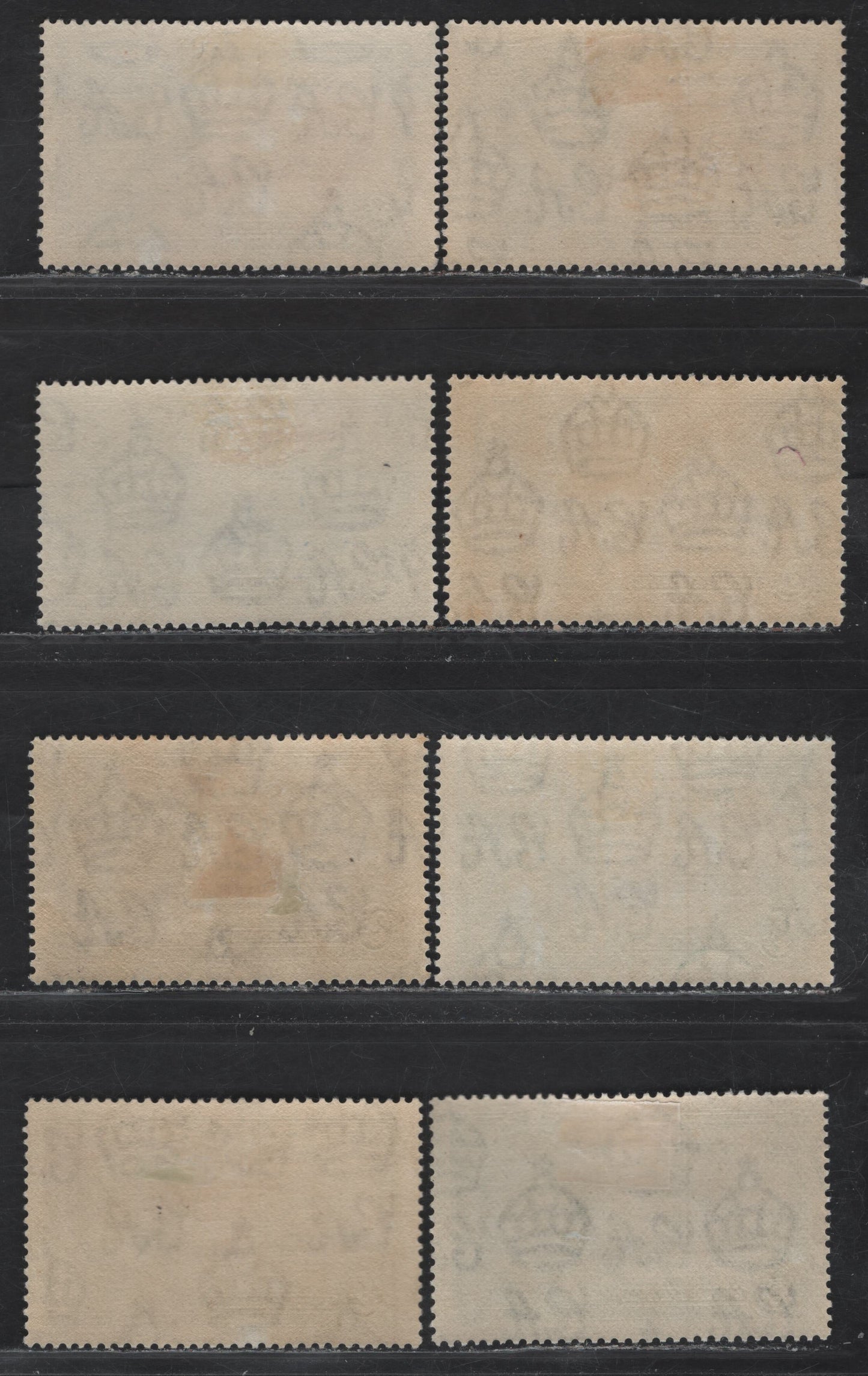 Lot 109 St. Lucia SG#109-111 1/2d - 2.5d Black & Myrtle Green - Orange Brown & Deep Blue KGV & Windsor Castle, 1935 Silver Jubilee Issue, 3 F/VFOG Singles, Shade Lot Showing Subtle Variations In Both Frame & Vignette Shades