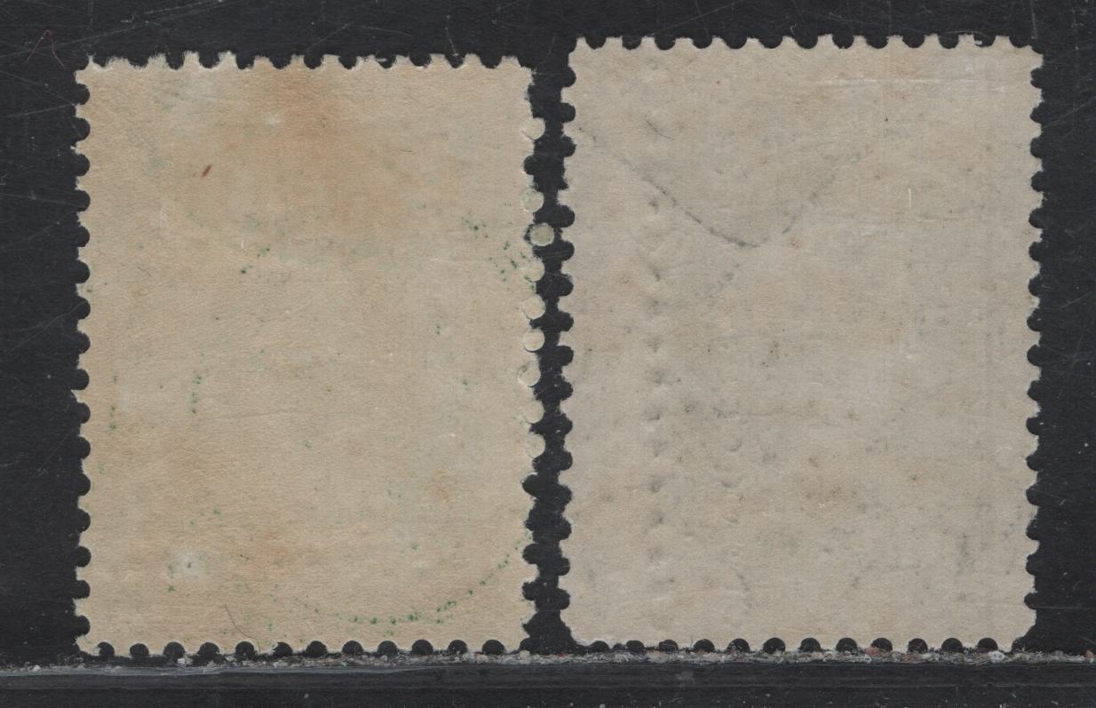 Lot 161 (C) Nova Scotia #8a, 11 1c -8c Black & Green King George V, 1860-1863 Queen Victoria Issue, 2 VG/FOG Singles, Paper Cents-N, Perfs 11.9x12 & 11.75