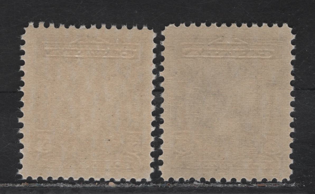 Lot 200 (C) Canada #144 5c Milky Violet & Deep Milky Violet Sir Wilfrid Laurier, 1927 60th Anniv of Confederation Issue, 2 VFNH Singles, Paper ABN-CCCC