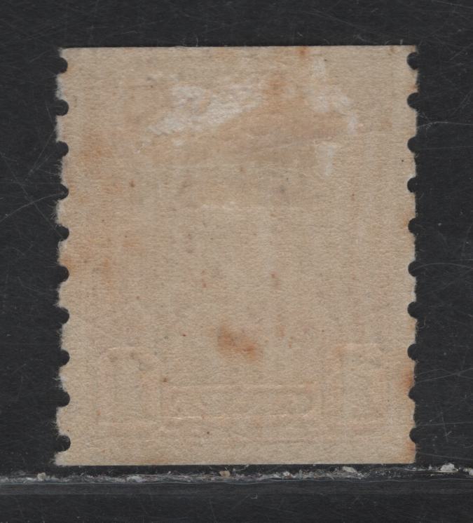 Lot 292 Canada #160 1c Orange King George V, 1929 Scroll Issue, A FOG Coil Single, Paper ABN-ZZZ, Rotary Bar Perforated