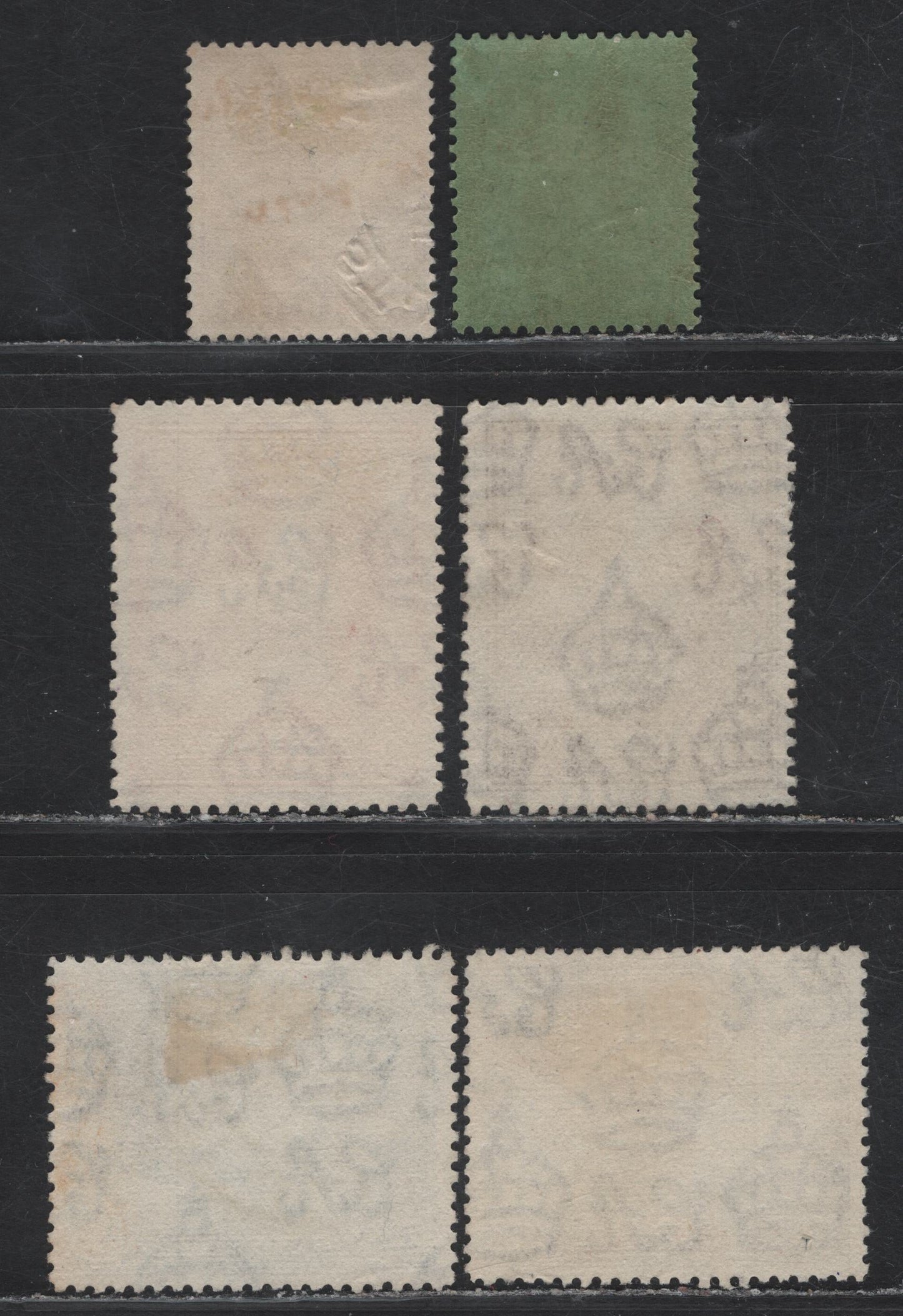 Lot 318 Antigua SG#75-76, 81-83, 85, 87 6d - 6d Dull & Bright Puple - Violet Badge of the Colony - Nelson's Victory, 1921-1932 KGVI Badge of the Colony - Tercentenary Issues, 7 Fine/Very Fine Used Singles