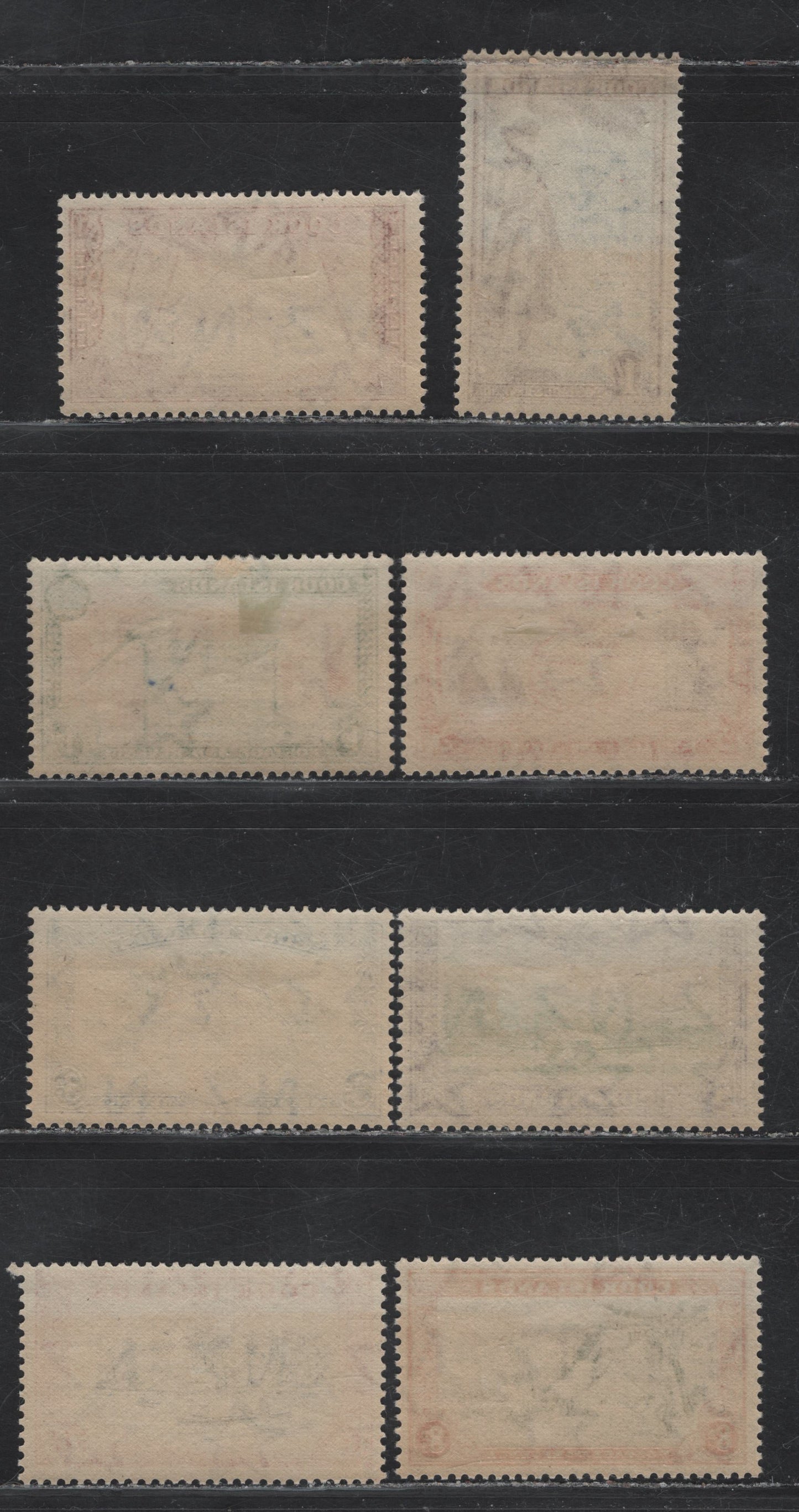 Lot 345 Cayman Islands SG#150-157 1/2d - 1/- Violet & Brown - Light Blue & Chocolate Ngatangiia Channel - Map And Statue of Capt Cook, 1949-1961 Pictorial Definitive Issue, 8 VFOG Singles