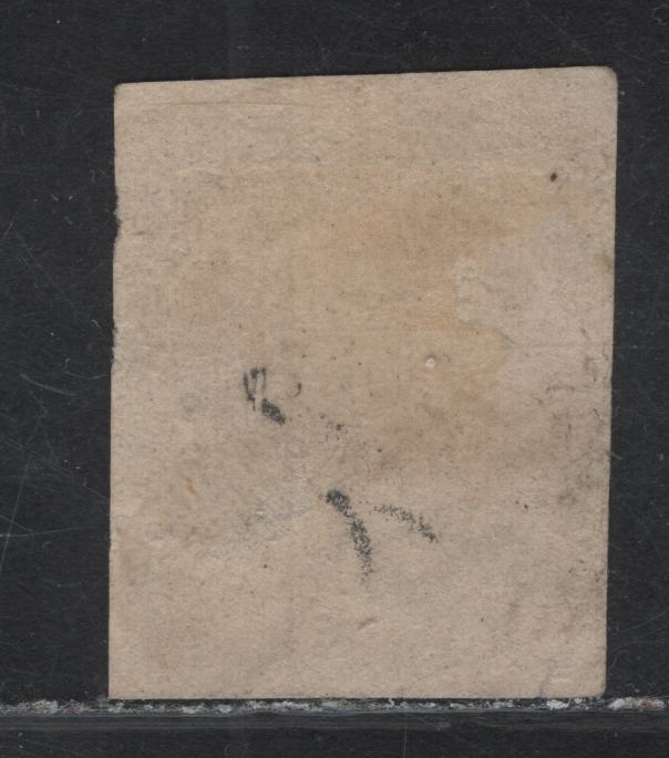 Lot 4 France #42 10c Bistre on Yellowish Bordeaux, 1870-1871 Bordeaux, A Very Good Used Imperf Single, 4 Large to Just Touching Margins (At LL), Small, Shallow Hinge Thin