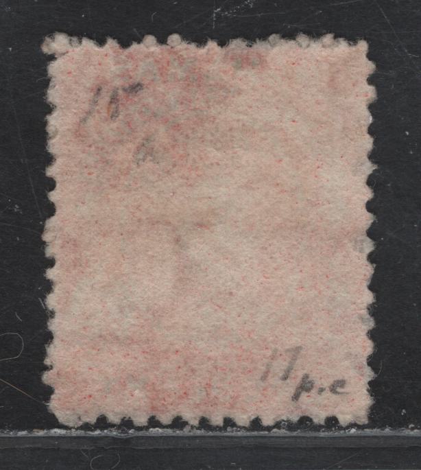 Lot 41 Bahamas SG#25 1d Vermillion Queen Victoria, 1863-1877 Chalon Heads Issue, A Fine Used Single, Crown CC Wmk, Perf 12.5, Well Centered Example, Pen Cancel, Weak UR Corner Perf.