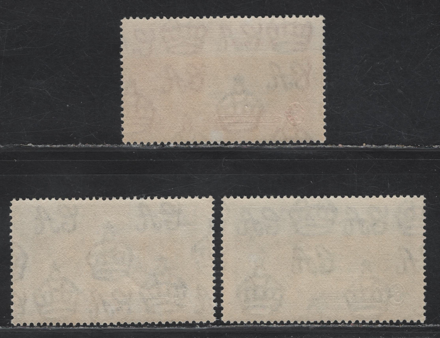 Lot 96 (C) St Helena SG#124-126 1.5d - 6d Deep Blue & Carmine - Green & Indigo KGV & Windsor Castle, 1935 Silver Jubilee Issue, 3 F/VFNH Singles