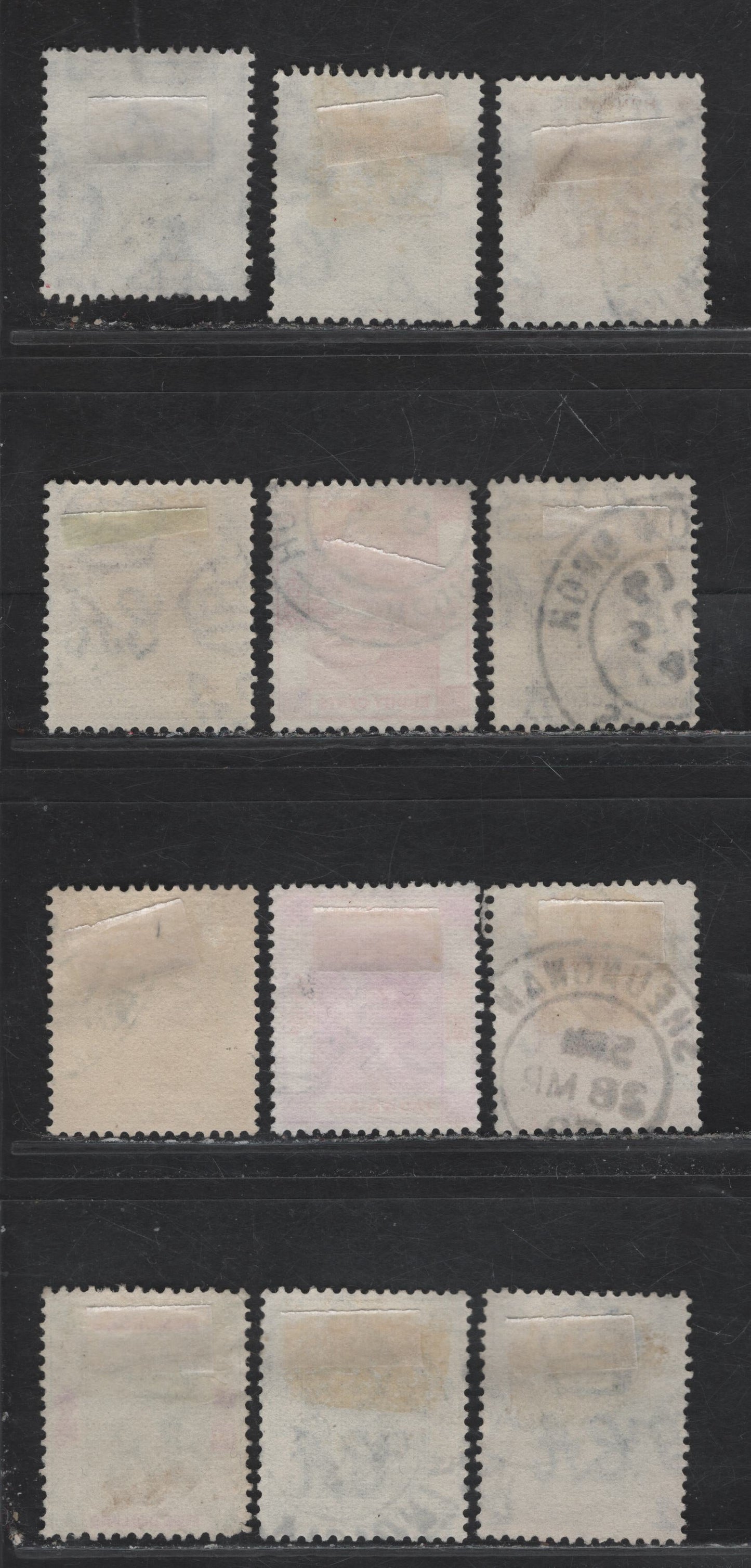 Lot 41 Hong Kong (C) SG#141-142, 145-146, 149, 151-155, 158a 2c - $5 Gray - Green & Violet King George VI, 1938-1952 KGVI Keyplates Issue, 11 Fine/Very Fine Used Singles