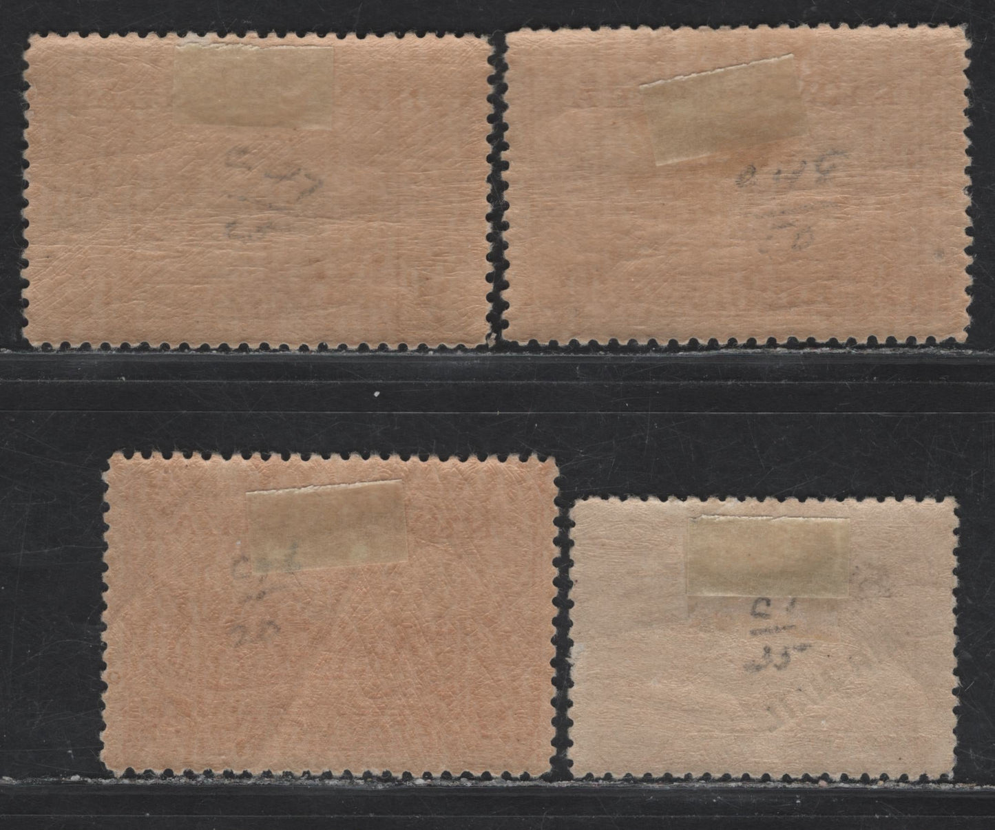 Lot 61 New Guinea (C) SG#137, 212-214 1d - 1.5d Orange - Claret Airplanes, 1931-1939 Airmail - Bulolo Goldfields Airmail Issues, 4 VFOG Singles