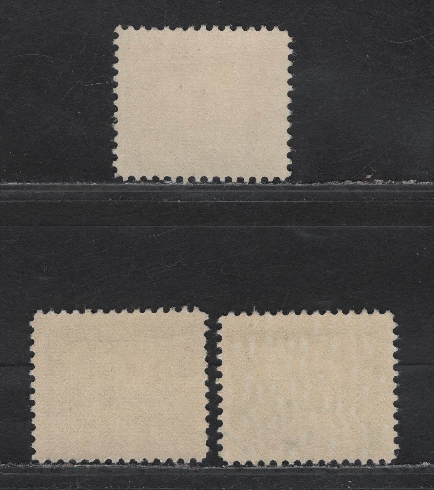 Lot 160 Canada Van Dam#FPS23-25 1c - 3c Brown - Purple Numeral, 1967 Second Postal Scrip Issue, 3 F/VFOG Singles