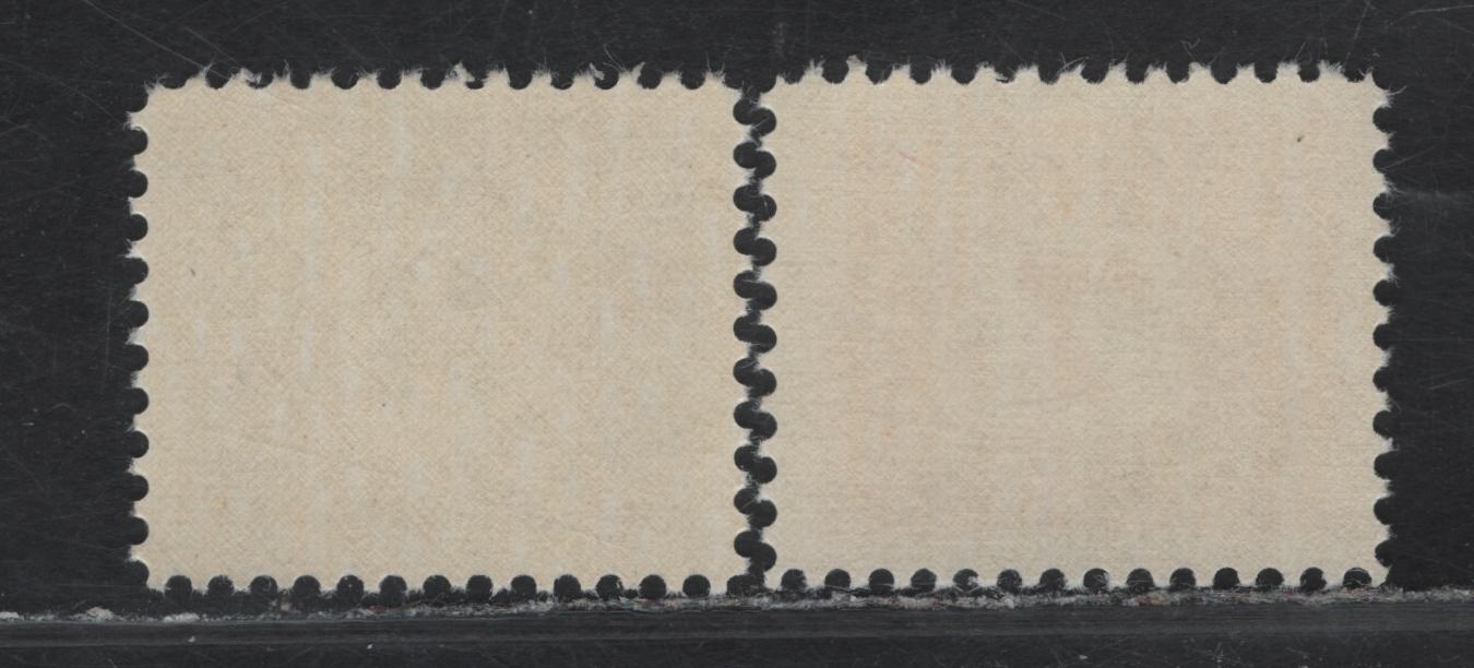 Canada Van Dam#FPS43 & FPS47 3c - 7c Purple - Orange Numeral, 1967 Third Postal Scrip Issue, 2 VFNH Singles, DF1 Paper