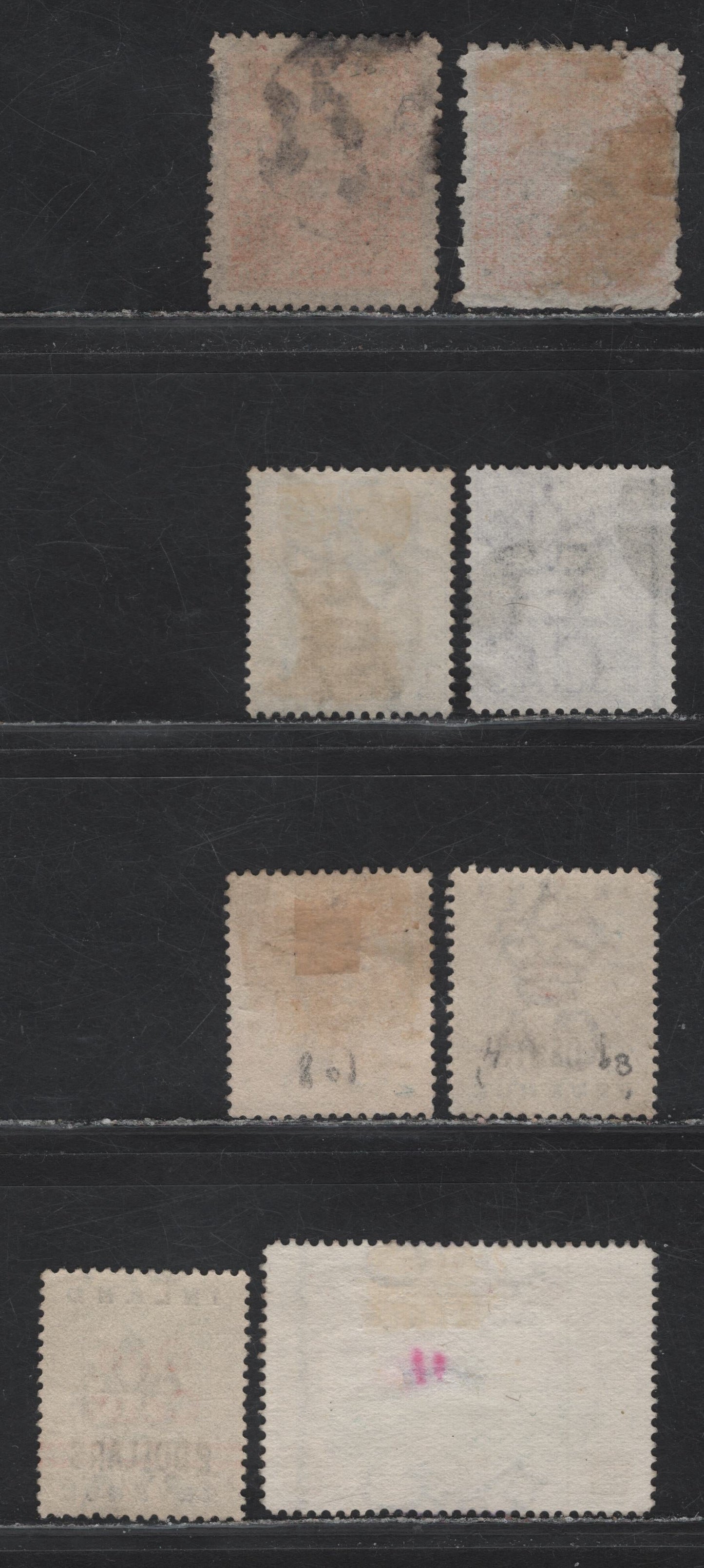 Lot 201 British Guiana (C) SG#67, 87, 128, 131, 171, 192, 208, 222 2c - 2c on 5c Red Orange - Green & Sepia 1863-1899 Badge of the Colony - Surcharged Jubilee Issue, 8 Very Good/Fine/Very Fine Used Singles 2c Oranges Have Small Faults