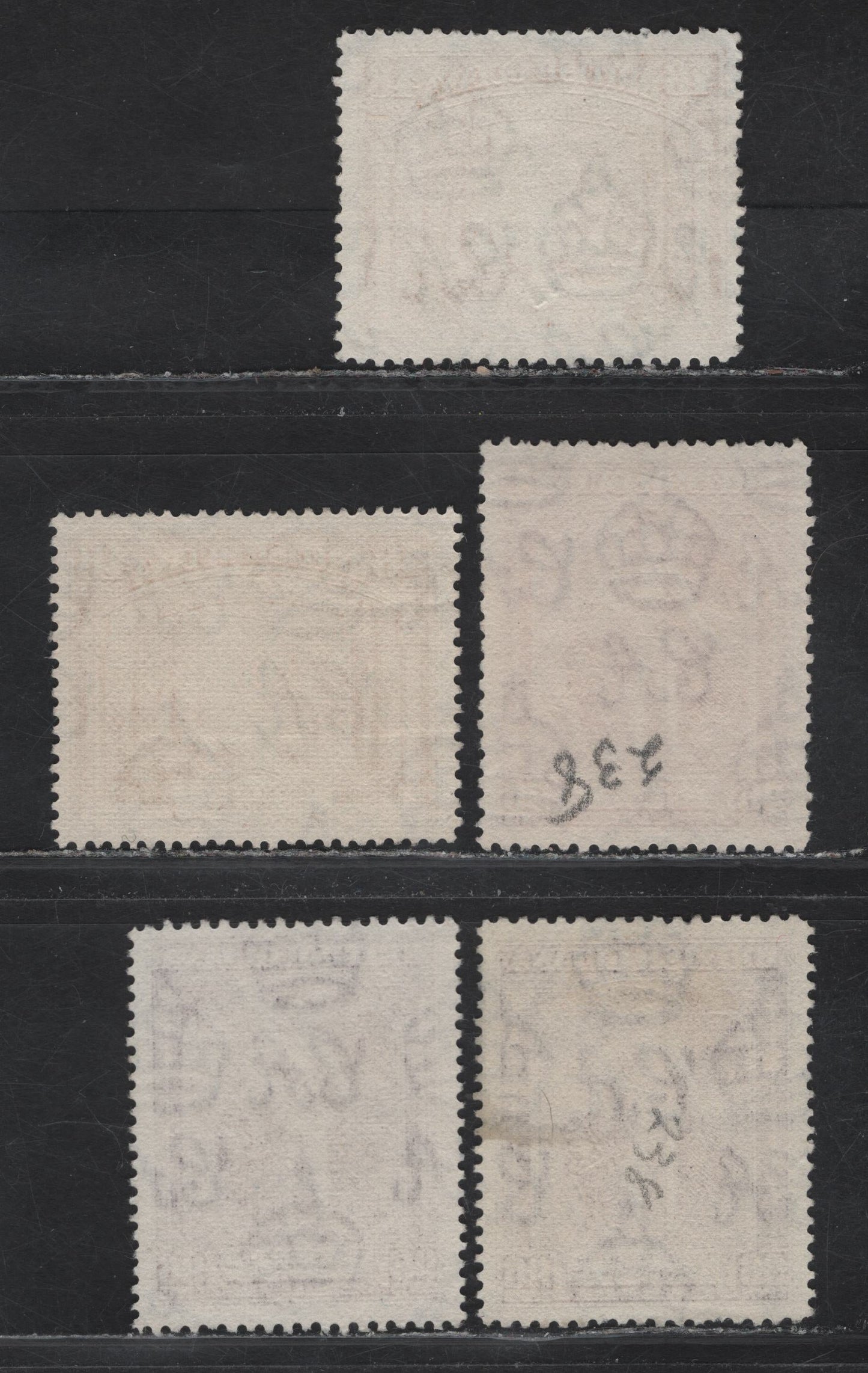 Lot 207 British Guiana (C) SG#314-a, 316-b 48c - 96c Orange Yellow - Purple King George VI, 1938-1952 KGVI Pictorial Definitives, 5 Very Fine Used Singles, 48c is perf 12.5 & 14x13, 96c Is Perf 12.5, 12.5x13.5 and 13x14