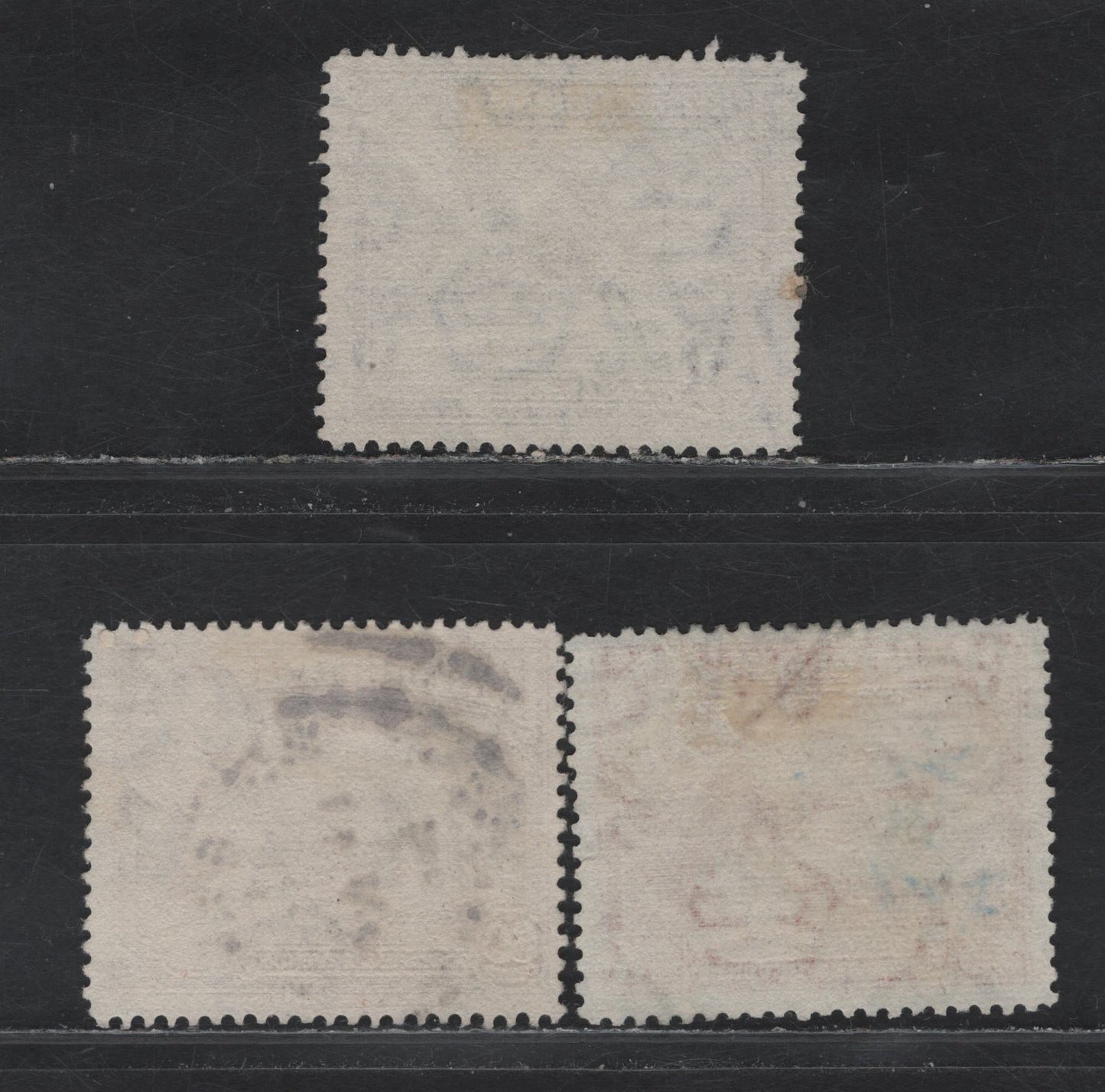 Lot 208 British Guiana (C) SG#315, 317, 319a 60c - $3 Red Brown - Bright Red Brown King George VI, 1938-1952 KGVI Pictorial Issue, 3 Fine Used Singles, Perf 12.5