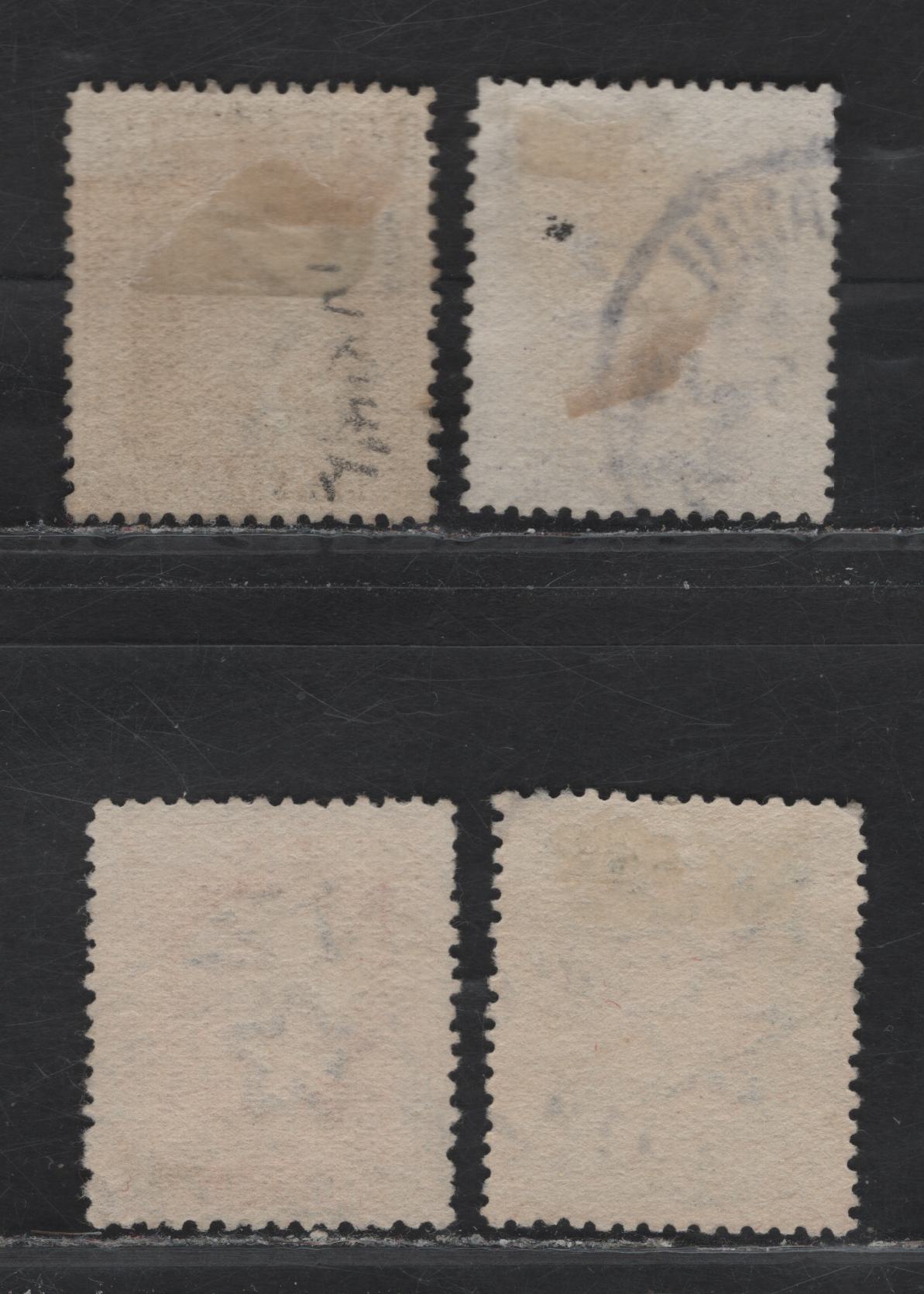 Lot 291 New Zealand (C) SG#416a, 417a, 418a, 419a 1.5d - 2.5d Gray Black - Blue King George V, 1915-1930 KGV Sideface Issue, 4 Fine/Very Fine Used Singles, Perf 14x14.5, Perkins Bacon