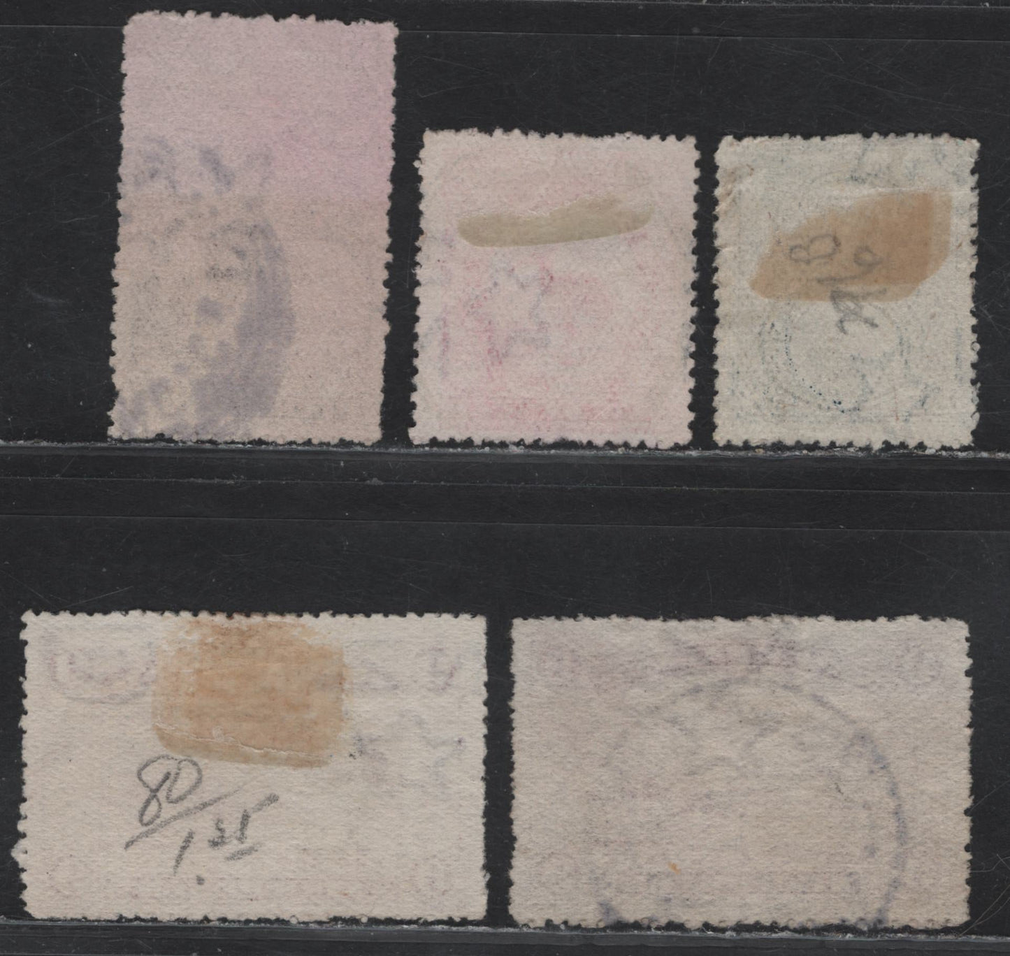 Lot 55 New Zealand (C) SG#323a, 324-326 5d - 9d Red Brown - Purple Otira Gorge - Pink Terrace, 1902-1907 Pictorial Issue, 5 Fine/Very Fine Used Singles, Star & NZ Wmk, Perf 14